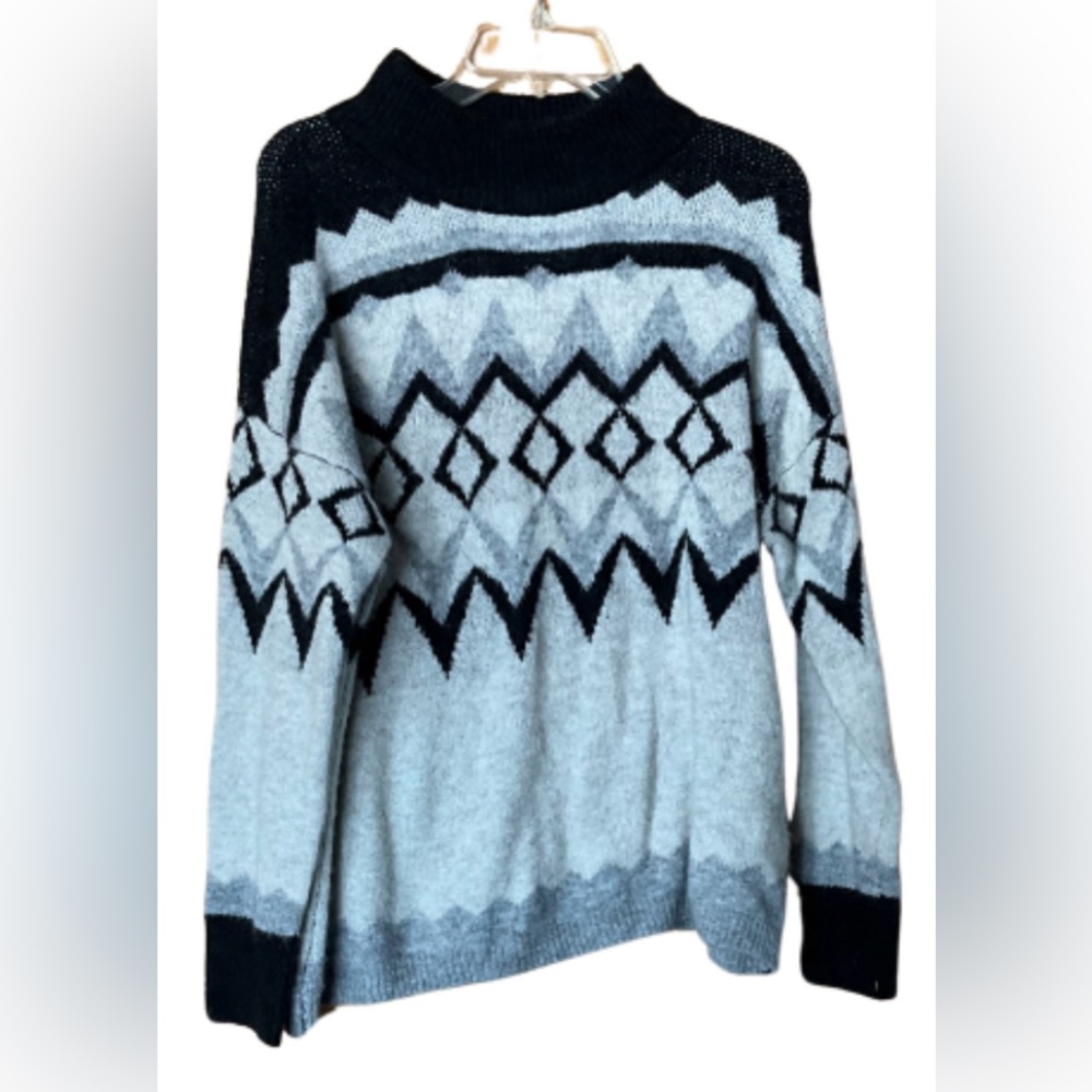 Gray Fair Isle Mock Neck Sweater Maurices